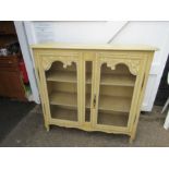 Vintage painted Continental food cupboard H124cm W129cm D44cm approx