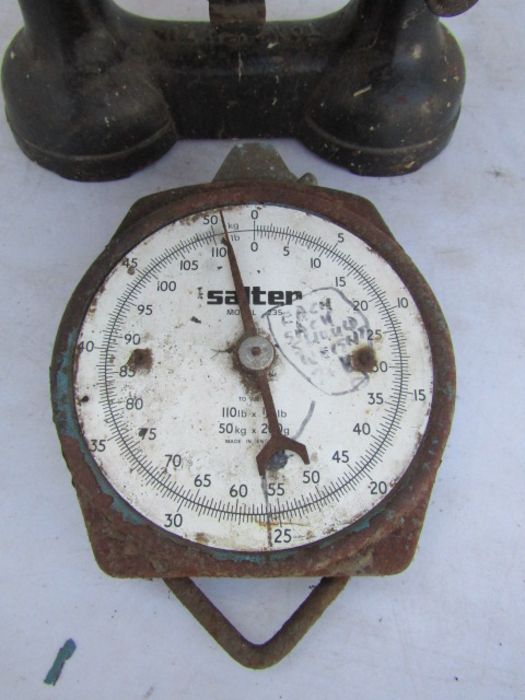 2 Vintage scales with weights - Image 3 of 3