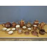 A quantity of glazed pottery including Royal Worcester firestone and others