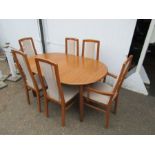Caxton extending dining table and 6 upholstered chairs
