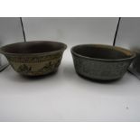 2 x Rogild Denmark earthenware bowls