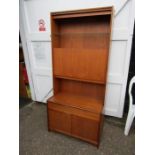 William Lawrence display unit with drop down drinks cabinet with mirrored back, 1 drawer and 2