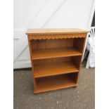 Oak old Charm style bookcase H100cm W75cm D32cm approx