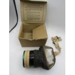 WW2 gas mask in box
