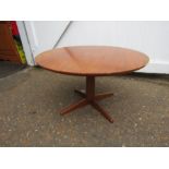 Round mid century coffee table H44cm TOP 77cm approx