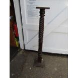 Mahogany plant/lamp stand H129cm approx