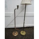 2 Brass floor lamps