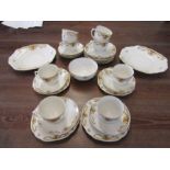 Noritake 'Nippon Toki Kaisha' part tes set comprising Teapot, lidded sugar bowl, 5 cups, 6