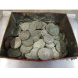 A tin of Geo VI 2/6 94oz in weight approx 220 coins