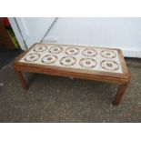 G-Plan tile topped coffee table H40cm TOP 52cm x 112cm approx