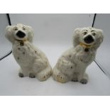 Pair of Beswick old English mantle dogs model no. 1378-5 approx 20cm tall
