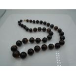 Graduated "Banded Agate" bead necklace