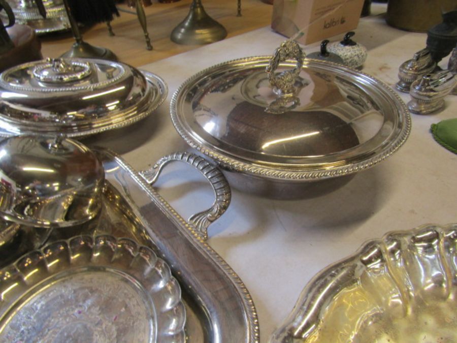 Silver plate table ware inc seving plates, dishes, bowls etc - Image 6 of 7