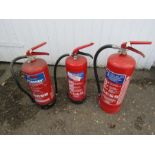 3 Fire extinguishers from a house clearance