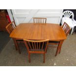 Vanson extending dining table (no leaf) with chairs