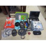 TV aerial, microscope, watchmakers toolkit and portable DVD player etc from a house clearance