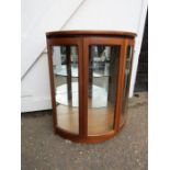 Bow fronted G-Plan style display cabinet H94cm W80cm D46cm approx