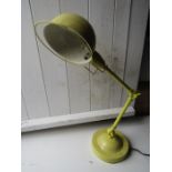 yellow anglepoise lamp