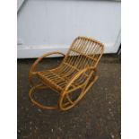 Vintage children's cane rocking chair