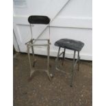 2 Industrial metal work stools
