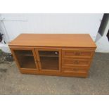 Sideboard with 3 drawers and 2 glass doors H62cm W118cm D43cm approx