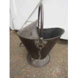 Copper coal scuttle