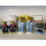Wade teddy bear figures from collectors club x 5