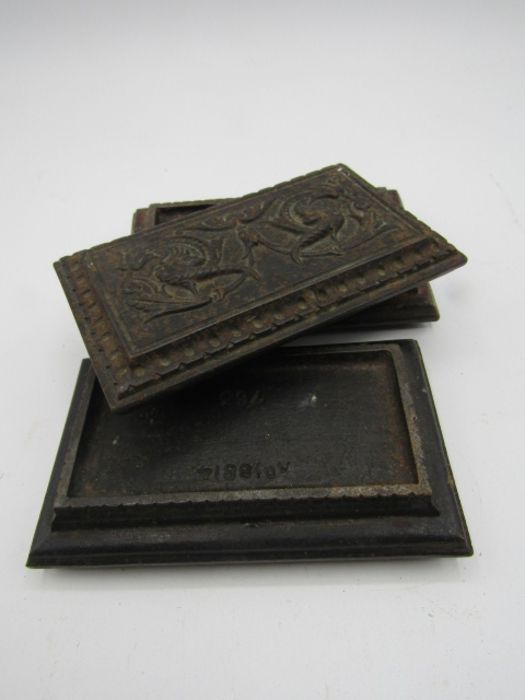3 heavy brass plaques - Image 4 of 4