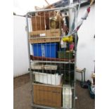 Stillage of allsorts- kilner jars, household, kitchen ware, china, walkinf sticks etc etc