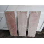 3 Pieces of marble 30cm x 100cm x 20mm approx