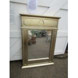 Large over mantle wall mirror 93cm x 130cm approx