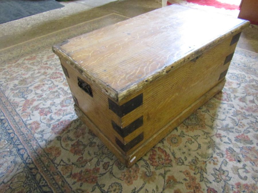 Wooden chest 27"w x 14"h - Image 2 of 3