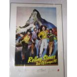 The Rolling Stones 'Tour of Europe' Limited numbered (1418/5000) plate signed lithographic print (