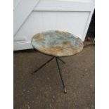 Metal bistro table H57cm Top 56cm approx