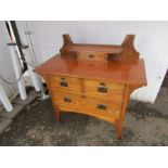 Dressing table with 4 drawers made by Gardners H100cm W90cm D48cm approx