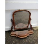 Mahogany dressing table mirror in need of repair H80cm approx