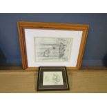 2 Framed signed Winnie the Pooh prints