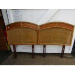 2 rattan single headboards