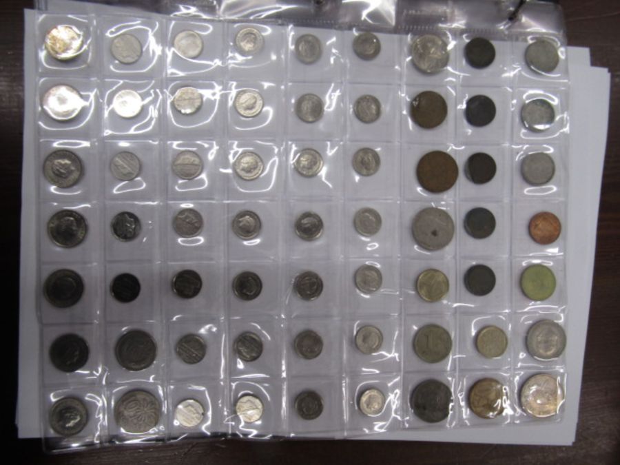 A large collection of coins in album- only few pages photographed- more to add - Image 4 of 11