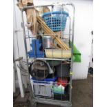 Stillage of tools and outdoor items- all items must be removed, stillage not included