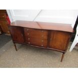 Strongbow serpentine fronted sideboard H86cm W145cm D48cm approx