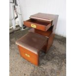 Gents mahogany bedside/telephone seat H71cm H43cm D43cm approx