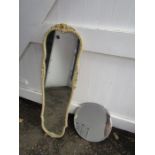 2 Retro wall mirrors Largest 32cm x 97cm approx