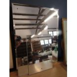 3 bevelled edge mirrors without frames