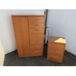 Wardrobe and bedside drawers