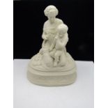 Parian statue of mother and child 30cm tall