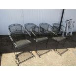 7 Metal garden chairs