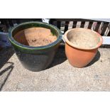 2 Ceramic garden pots
