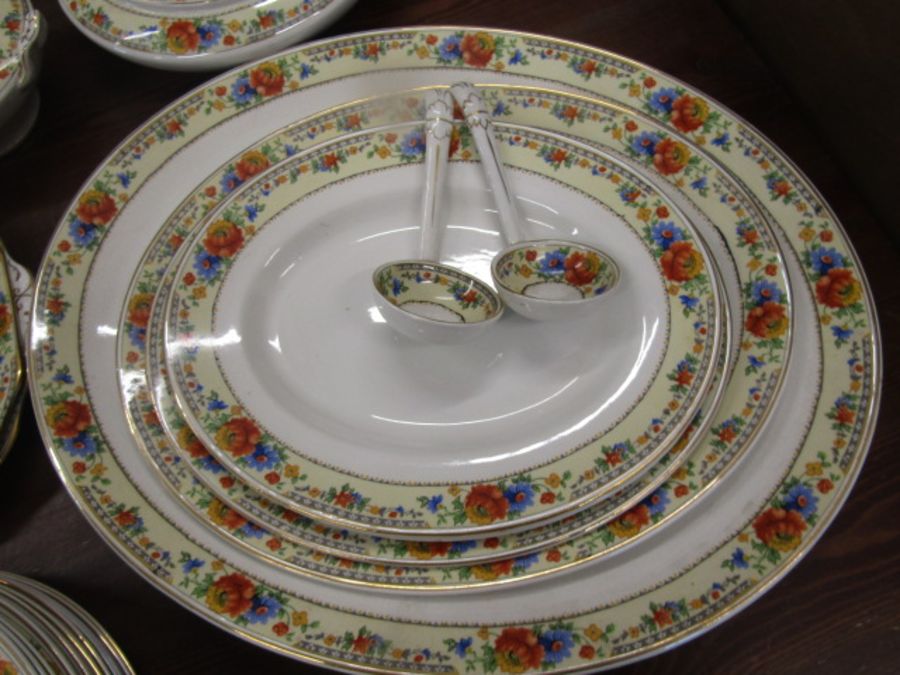 Vintage dinner service for 12 (1 cup missing) inc various platters and terrines, serving spoons etc - Bild 2 aus 9