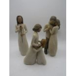 3 Willow Tree figures